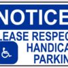 Notice Handicap Parking Magnet