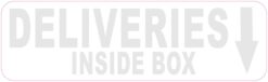 Gray Deliveries Inside Box Vinyl Sticker
