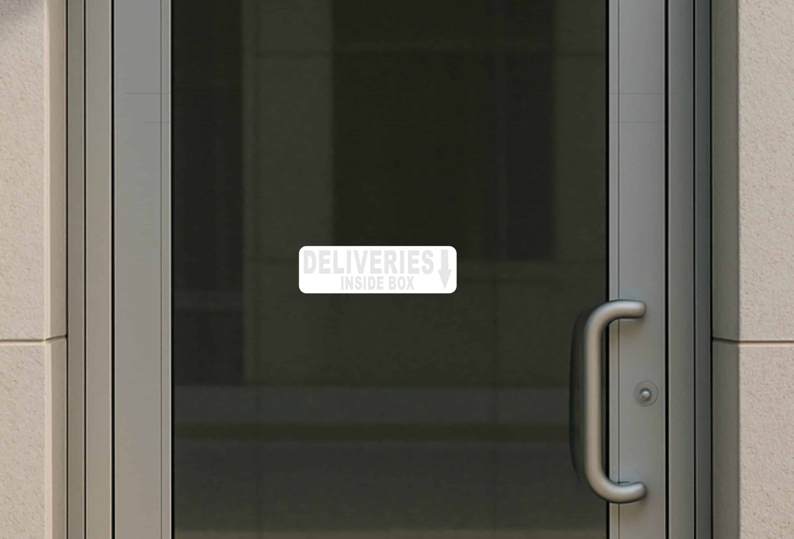 StickerTalk Gray Deliveries Inside Box Vinyl Sticker, 10 inches x 3 inches - Image 4