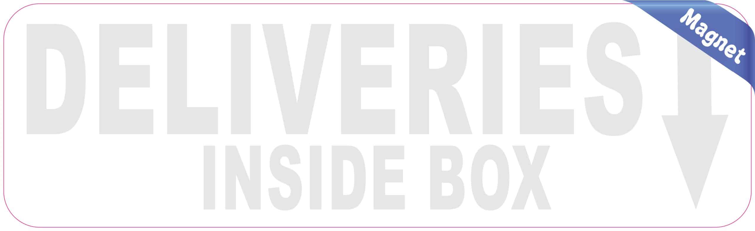 StickerTalk Gray Deliveries Inside Box Magnet, 10 inches x 3 inches - Image 2