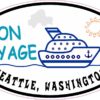 Cruise Ship Oval Seattle Washington Vinyl Sticker