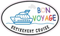 Oval Retirement Cruise Vinyl Sticker