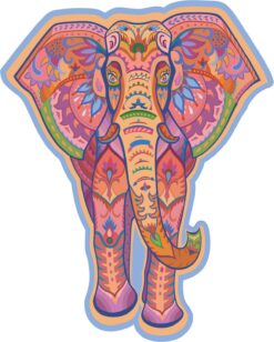 Floral Elephant Vinyl Sticker