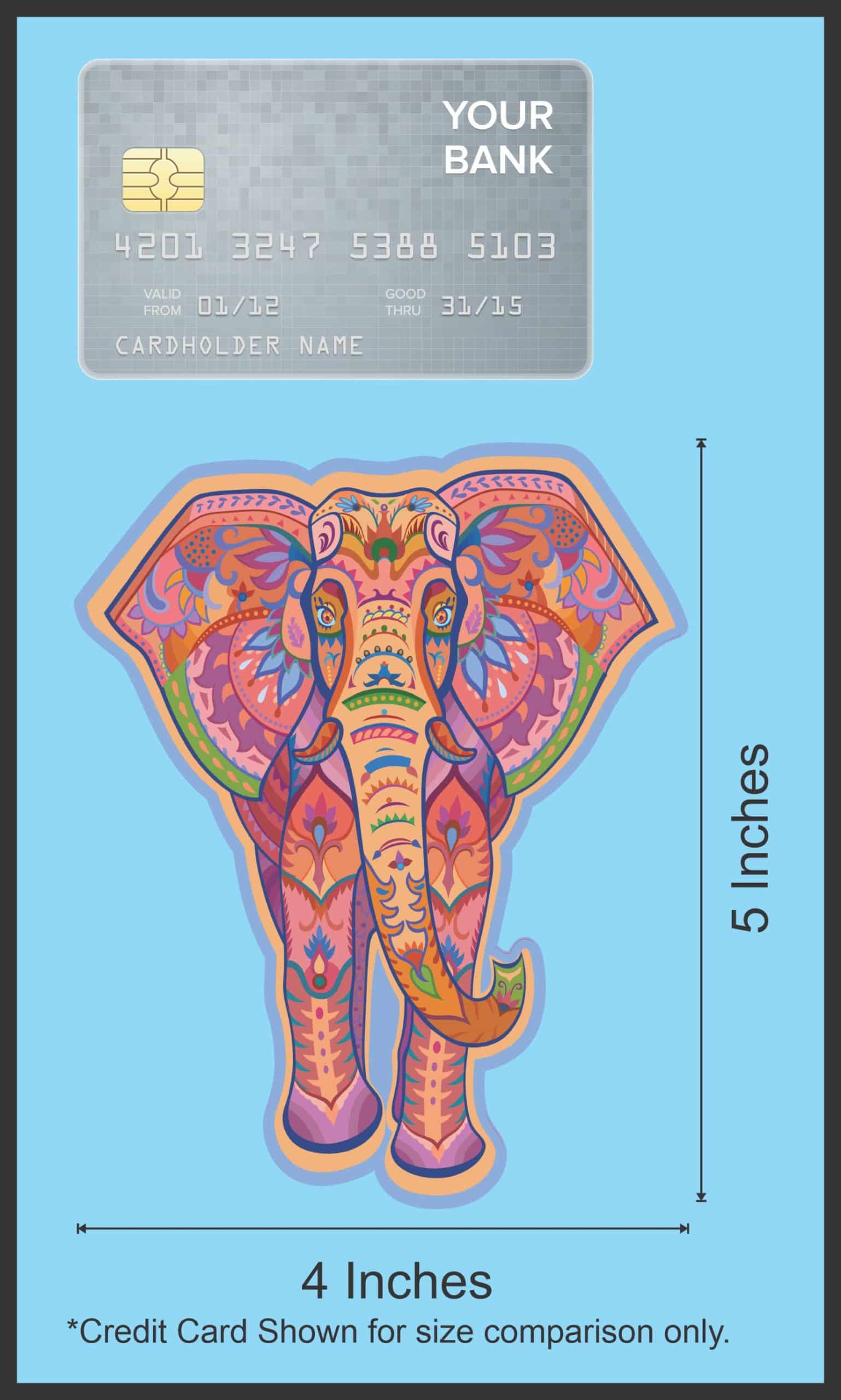 StickerTalk Floral Elephant Vinyl Sticker, 4 inches x 5 inches - Image 5