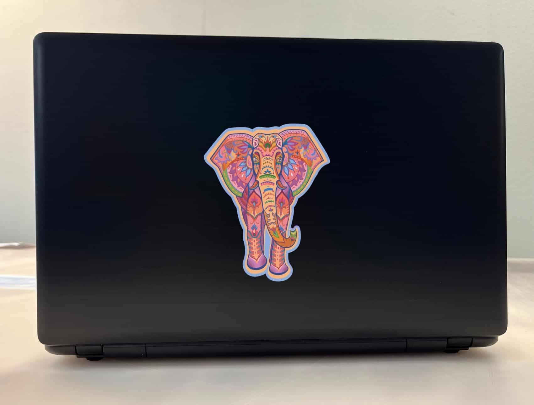 StickerTalk Floral Elephant Vinyl Sticker, 4 inches x 5 inches - Image 3