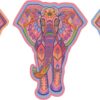 Floral Elephant Vinyl Stickers