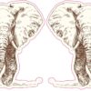 Vintage Elephant Vinyl Stickers
