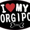 I Love My Corgipoo Vinyl Sticker