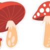 Red Mushroom Vinyl Stickers