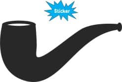Alternative view of StickerTalk Smoking Pipe Vinyl Sticker, 5 inches x 2.5 inches