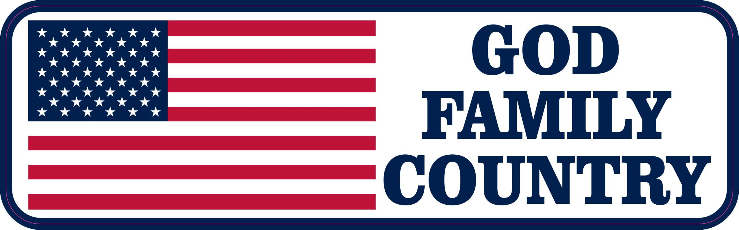 Patriotic God Family Country Magnet