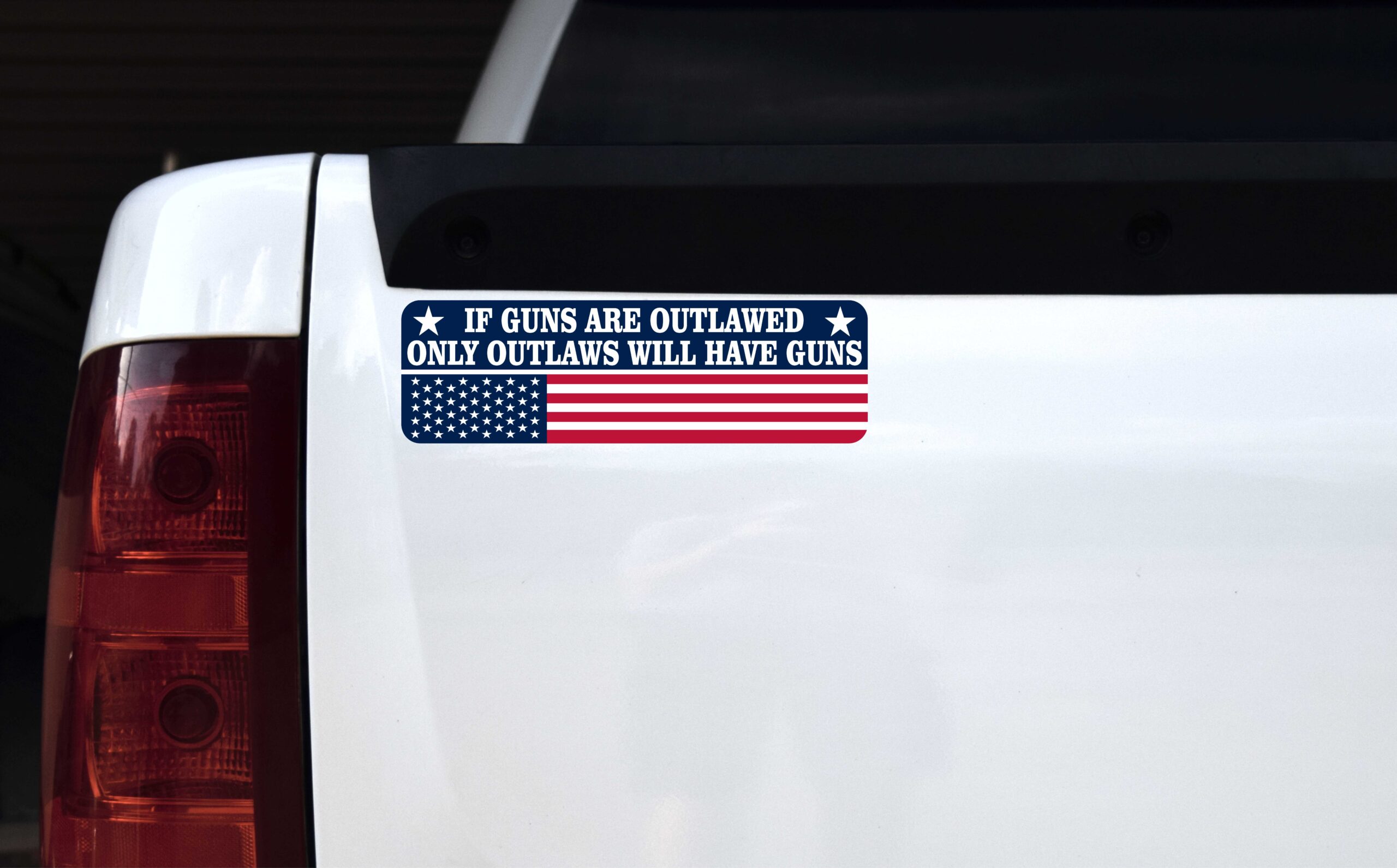US Flag If Guns Are Outlawed Vinyl Sticker