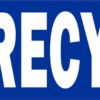 Blue Recycle Vinyl Sticker