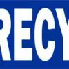Blue Recycle Vinyl Sticker