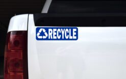 Blue Recycle Vinyl Sticker