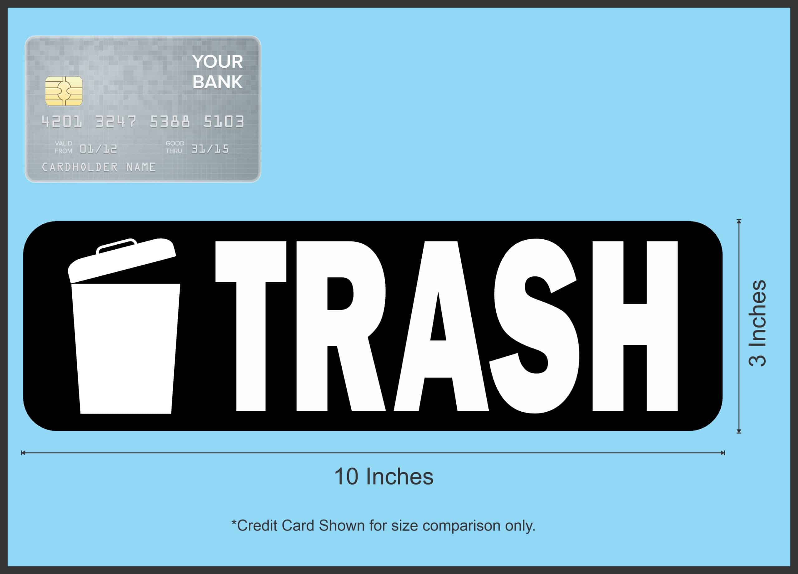 StickerTalk Trash Magnet, 10 inches x 3 inches - Image 3