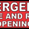 Emergency Escape and Rescue Opening Vinyl Sticker