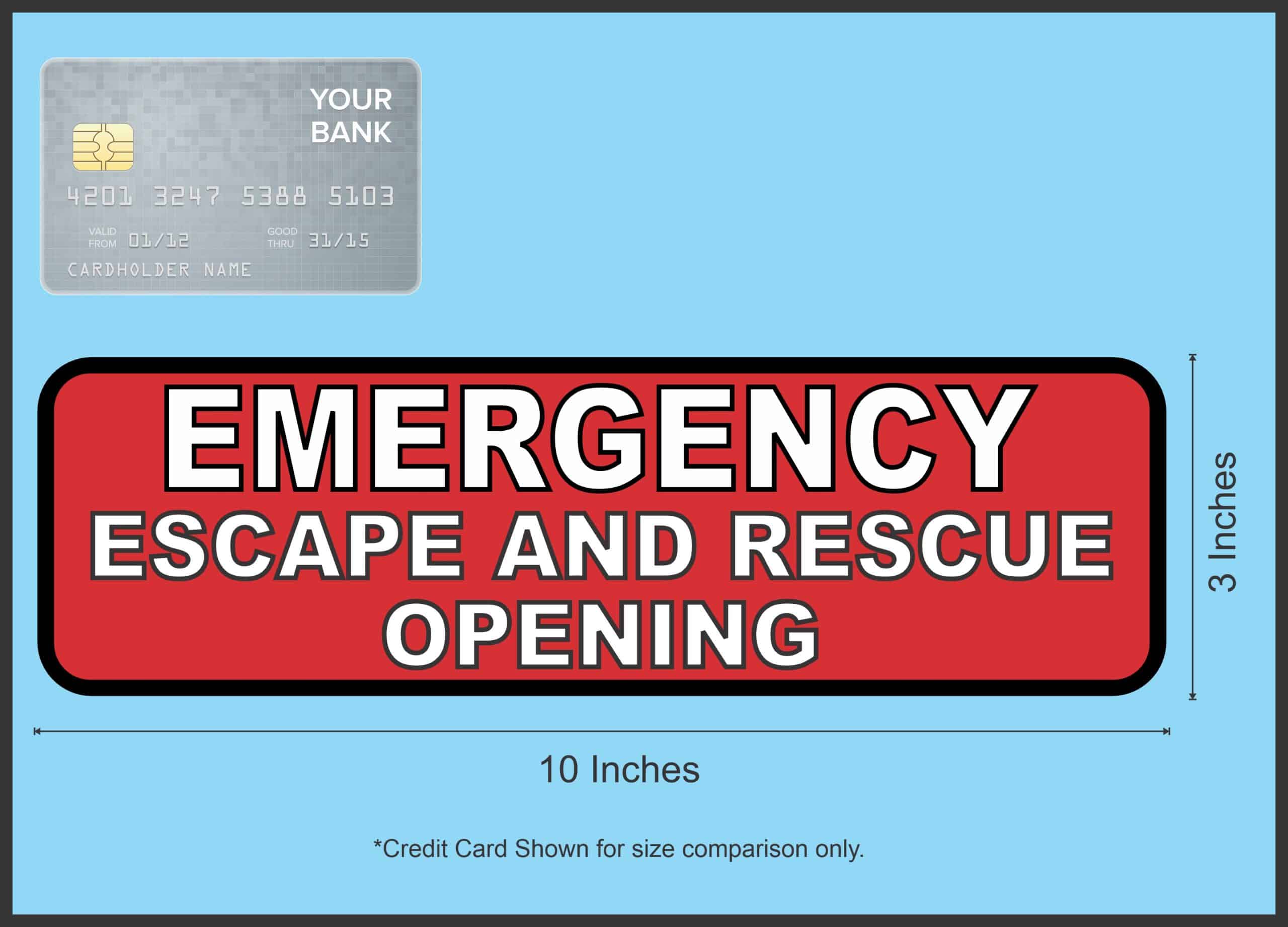 StickerTalk Emergency Escape and Rescue Opening Magnet, 10 inches x 3 inches - Image 3