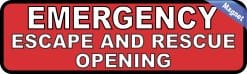 Alternative view of StickerTalk Emergency Escape and Rescue Opening Magnet, 10 inches x 3 inches