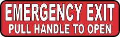 StickerTalk Pull Handle to Open Emergency Exit Magnet, 10 inches x 3 inches