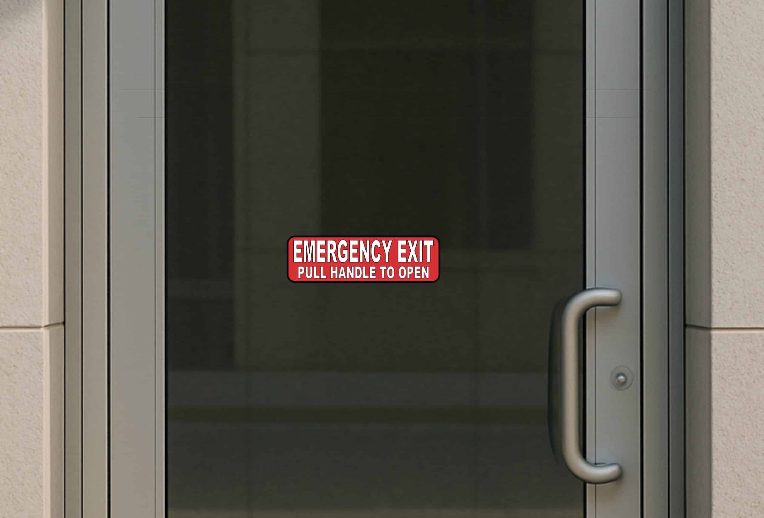 StickerTalk Pull Handle to Open Emergency Exit Vinyl Sticker, 10 inches x 3 inches - Image 3