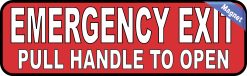 Alternative view of StickerTalk Pull Handle to Open Emergency Exit Magnet, 10 inches x 3 inches