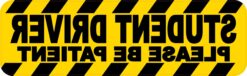 Yellow Reverse Please Be Patient Student Driver Magnet