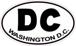 Oval Washington DC Vinyl Sticker