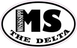 Oval MS the Delta Mississippi Vinyl Sticker