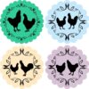 Colorful Chicken Vinyl Stickers