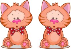 Orange Kitten Vinyl Stickers