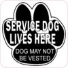 Service Dog Lives Here Magnet