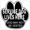 Service Dog Lives Here Magnet