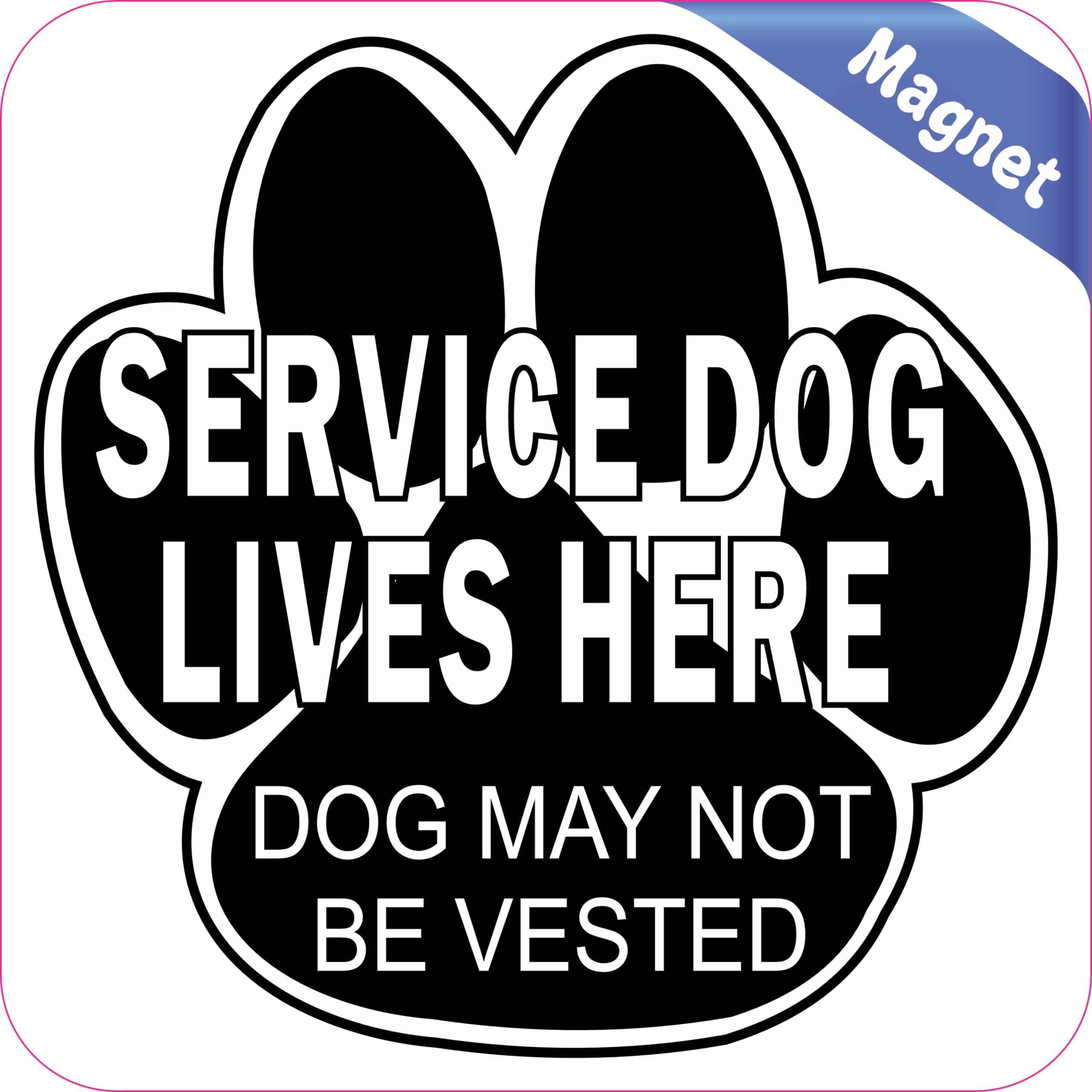 StickerTalk Service Dog Lives Here Magnet, 4.5 inches x 4.5 inches - Image 2