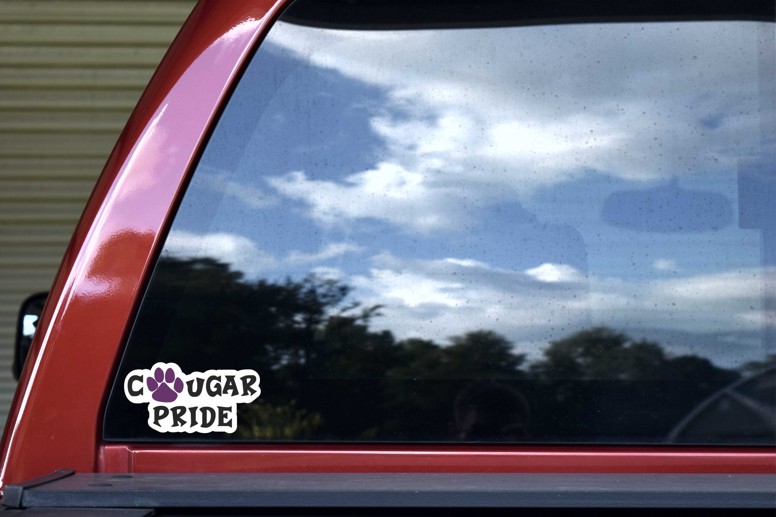 Purple Paw Cougar Pride Vinyl Sticker