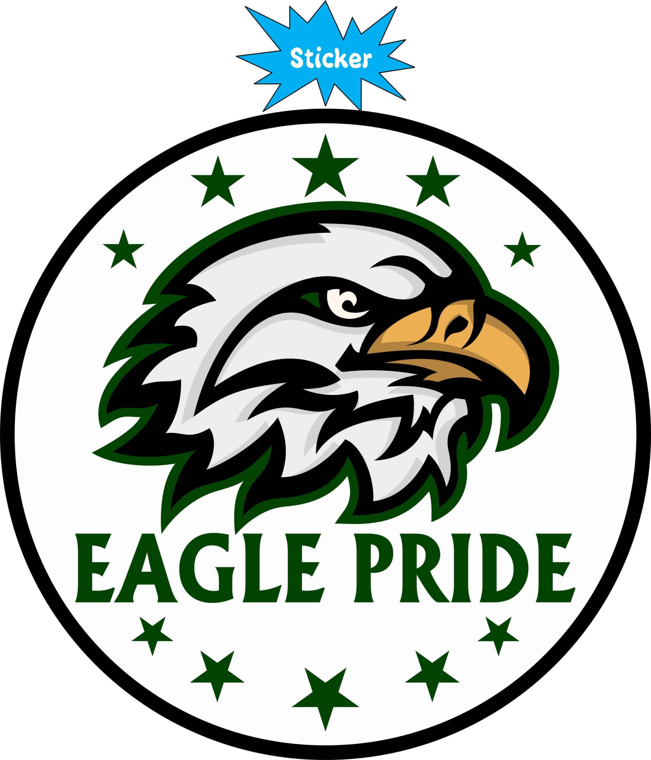 StickerTalk Green Eagle Pride Vinyl Sticker, 5 inches x 5 inches - Image 3
