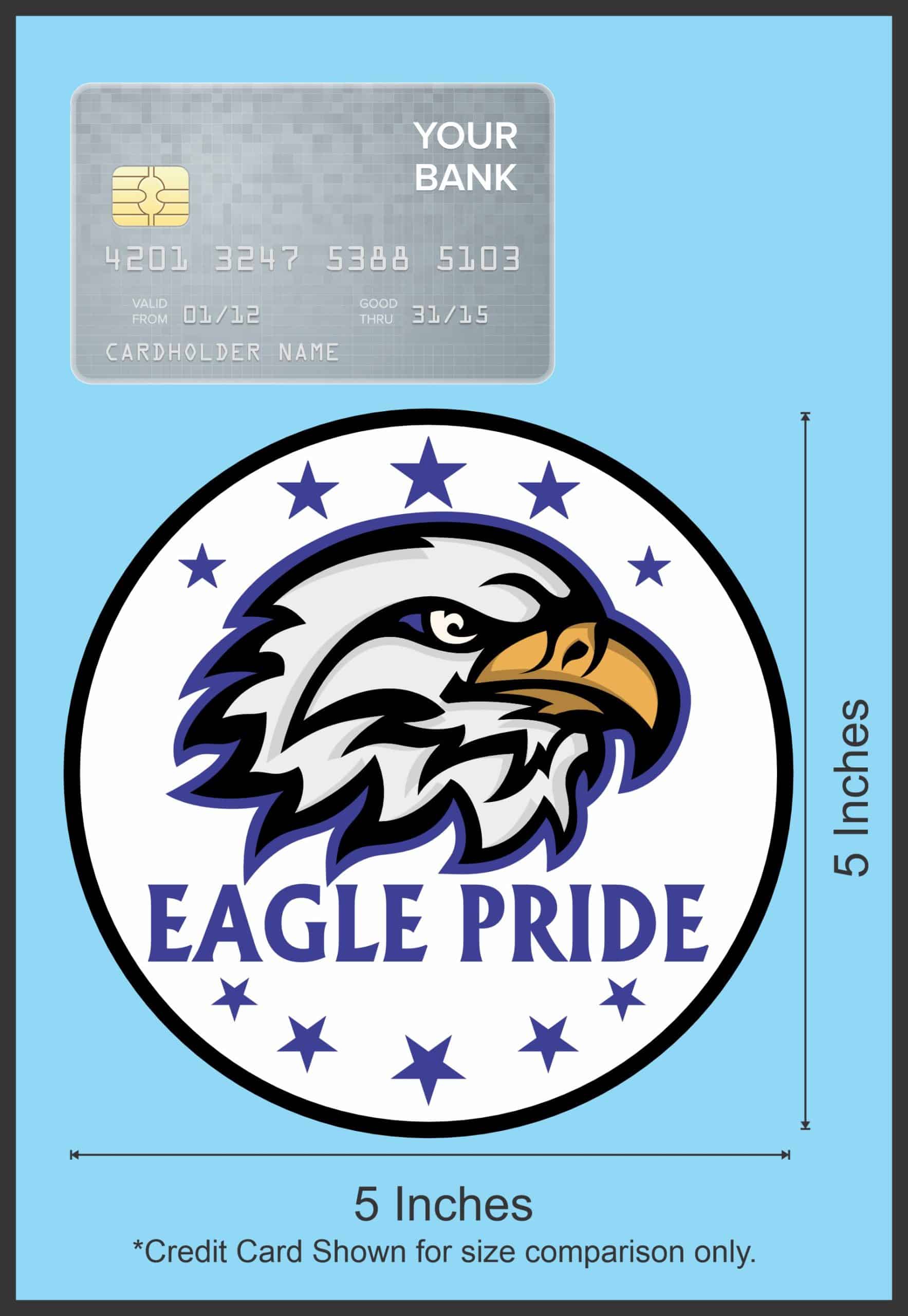 StickerTalk Blue Eagle Pride Vinyl Sticker, 5 inches x 5 inches - Image 6