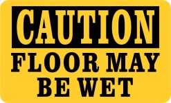 StickerTalk Floor May Be Wet Magnet, 5 inches x 3 inches
