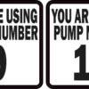 Pump Number 9 and 10 Vinyl Stickers