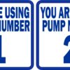 Blue Pump Number 1 and 2 Vinyl Stickers
