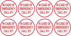 In Case of Emergency Call 911 Vinyl Stickers