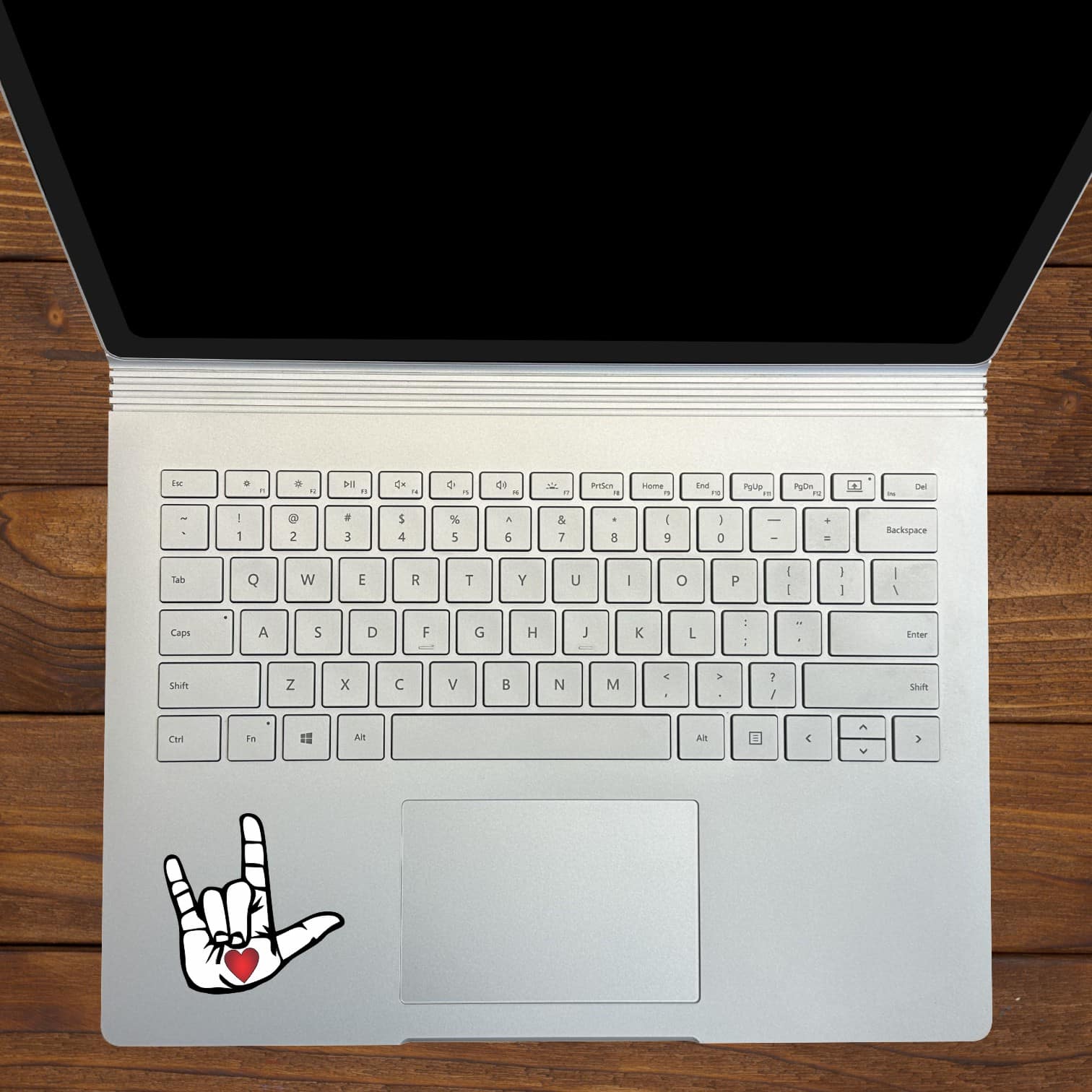 StickerTalk Die Cut Heart Hand ASL I Love You Vinyl Stickers, 1 - Image 4