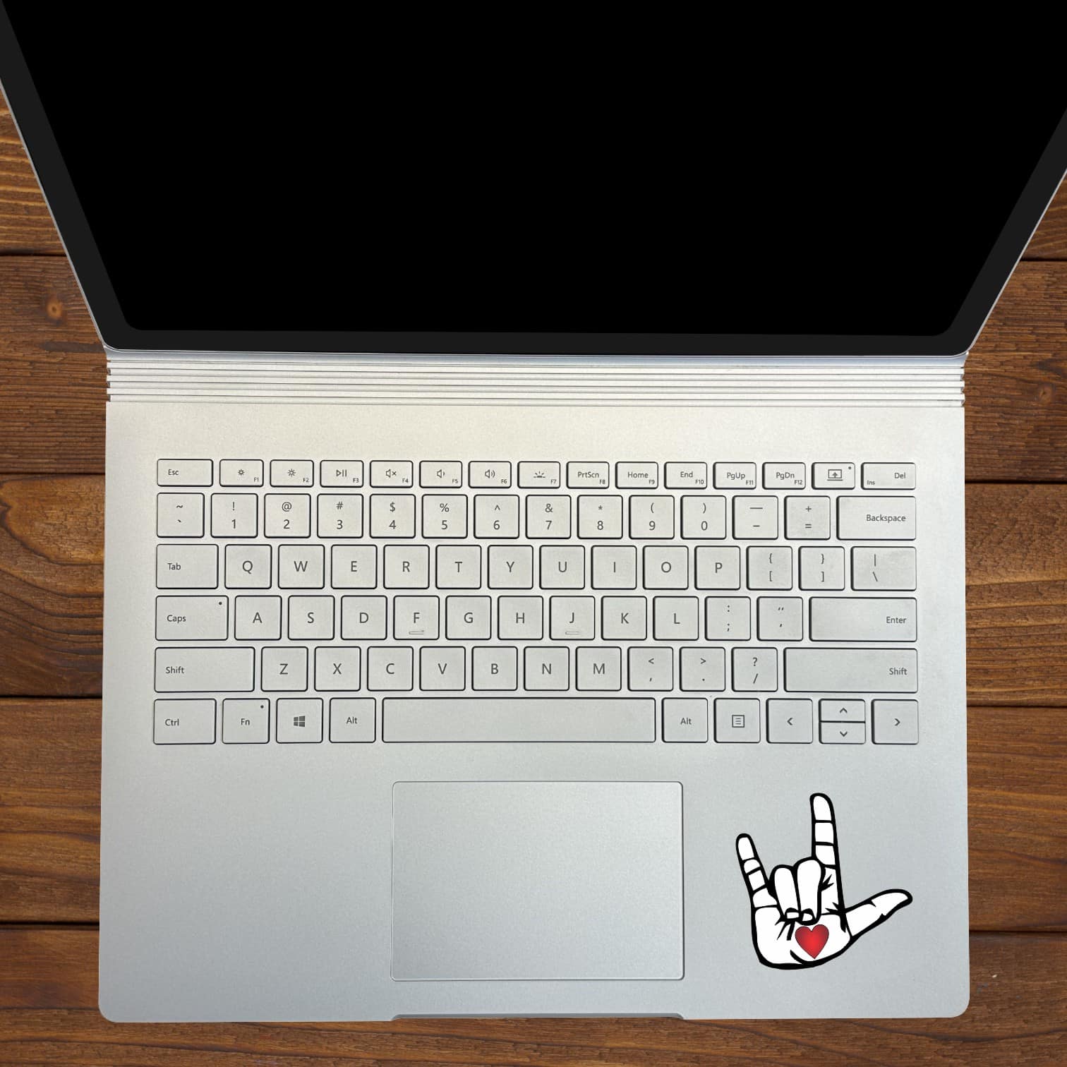 StickerTalk Die Cut Heart Hand ASL I Love You Vinyl Stickers, 1 - Image 5