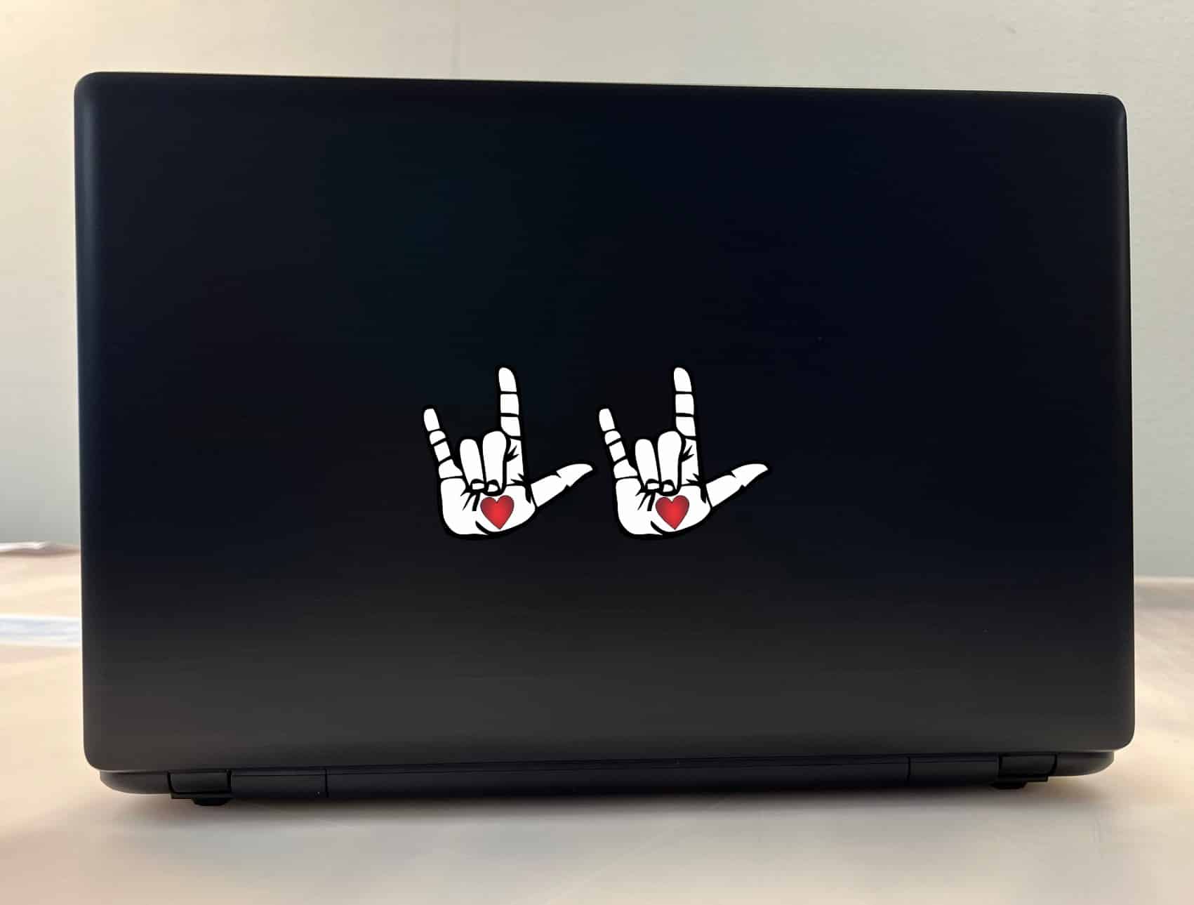 StickerTalk Die Cut Heart Hand ASL I Love You Vinyl Stickers, 1 - Image 3