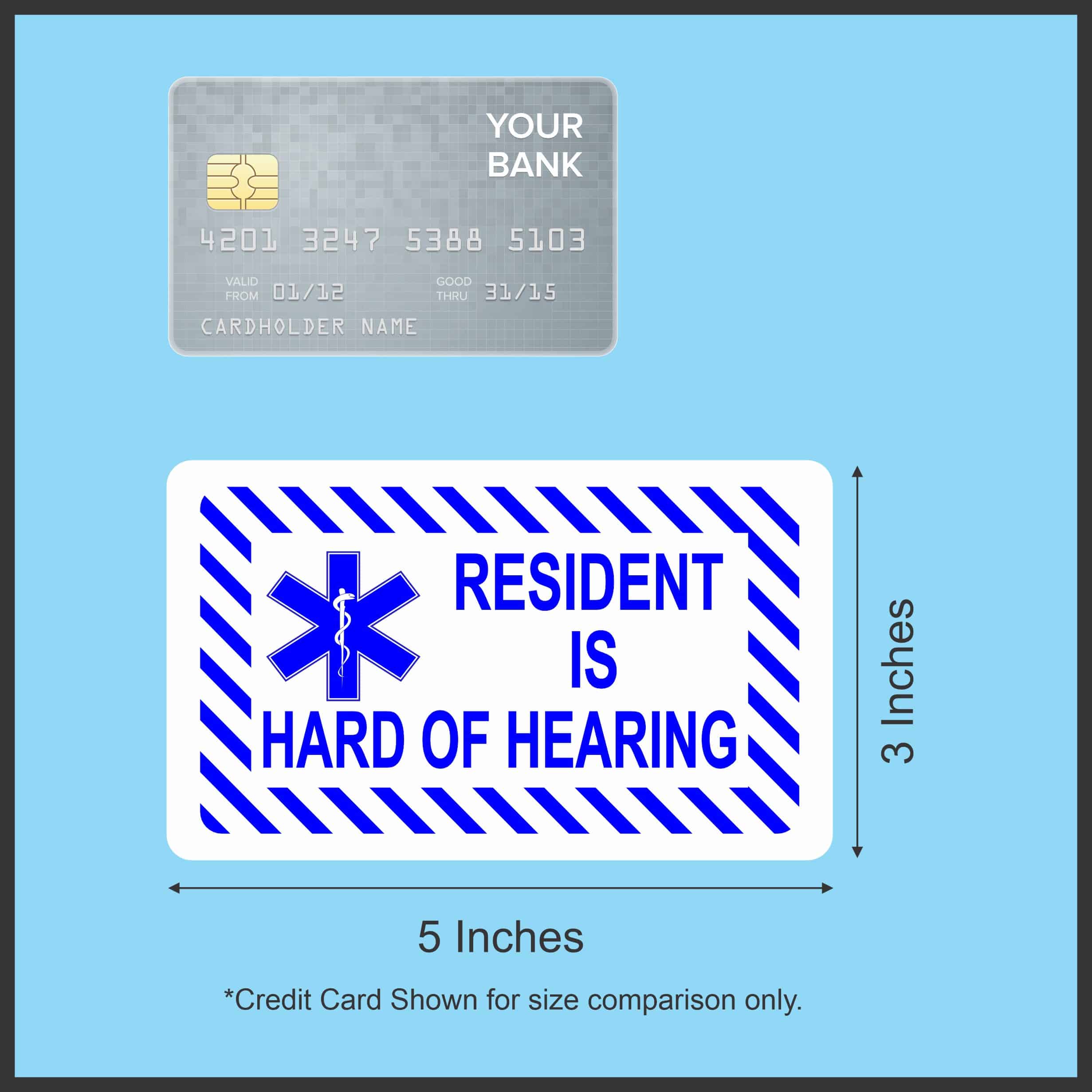 StickerTalk Resident Is Hard of Hearing Magnet, 5 inches x 3 inc - Image 3