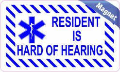 Alternative view of StickerTalk Resident Is Hard of Hearing Magnet, 5 inches x 3 inc
