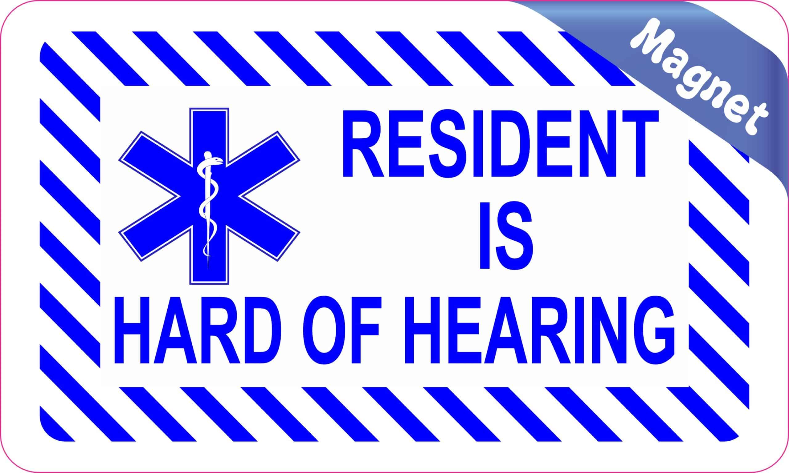 StickerTalk Resident Is Hard of Hearing Magnet, 5 inches x 3 inc - Image 2