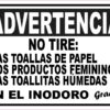No Tire En El Inodoro Vinyl Sticker