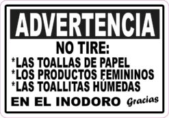 No Tire En El Inodoro Vinyl Sticker
