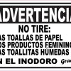 StickerTalk No Tire En El Inodoro Magnet, 5 inches x 3.5 inches